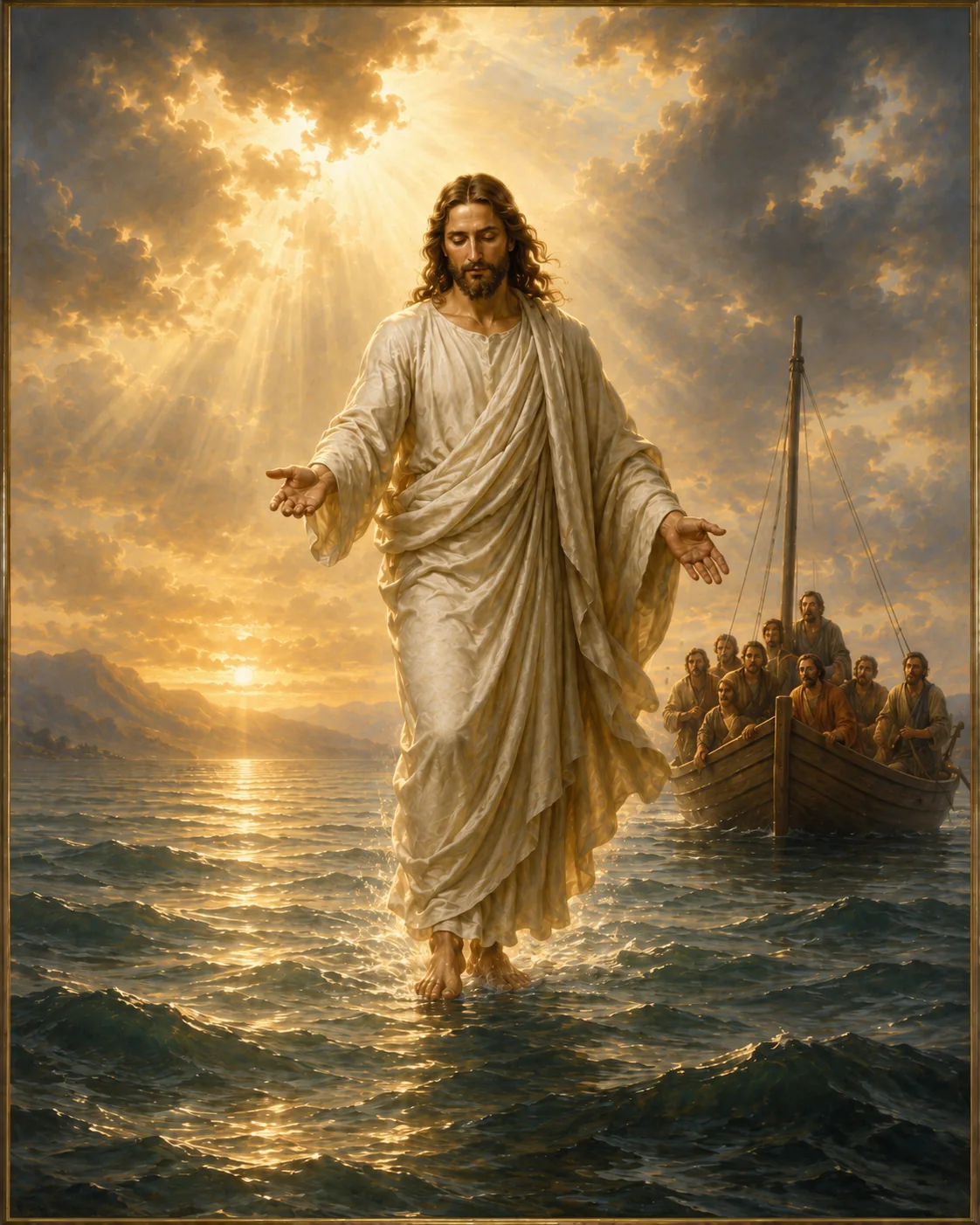 Jesus Caminha sobre as Águas