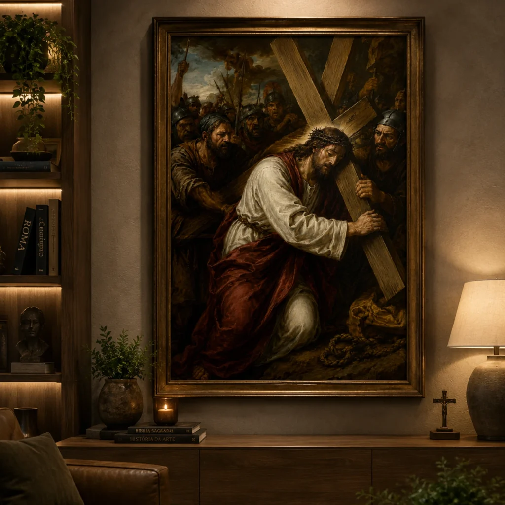 Jesus Carrega a Cruz — em ambiente