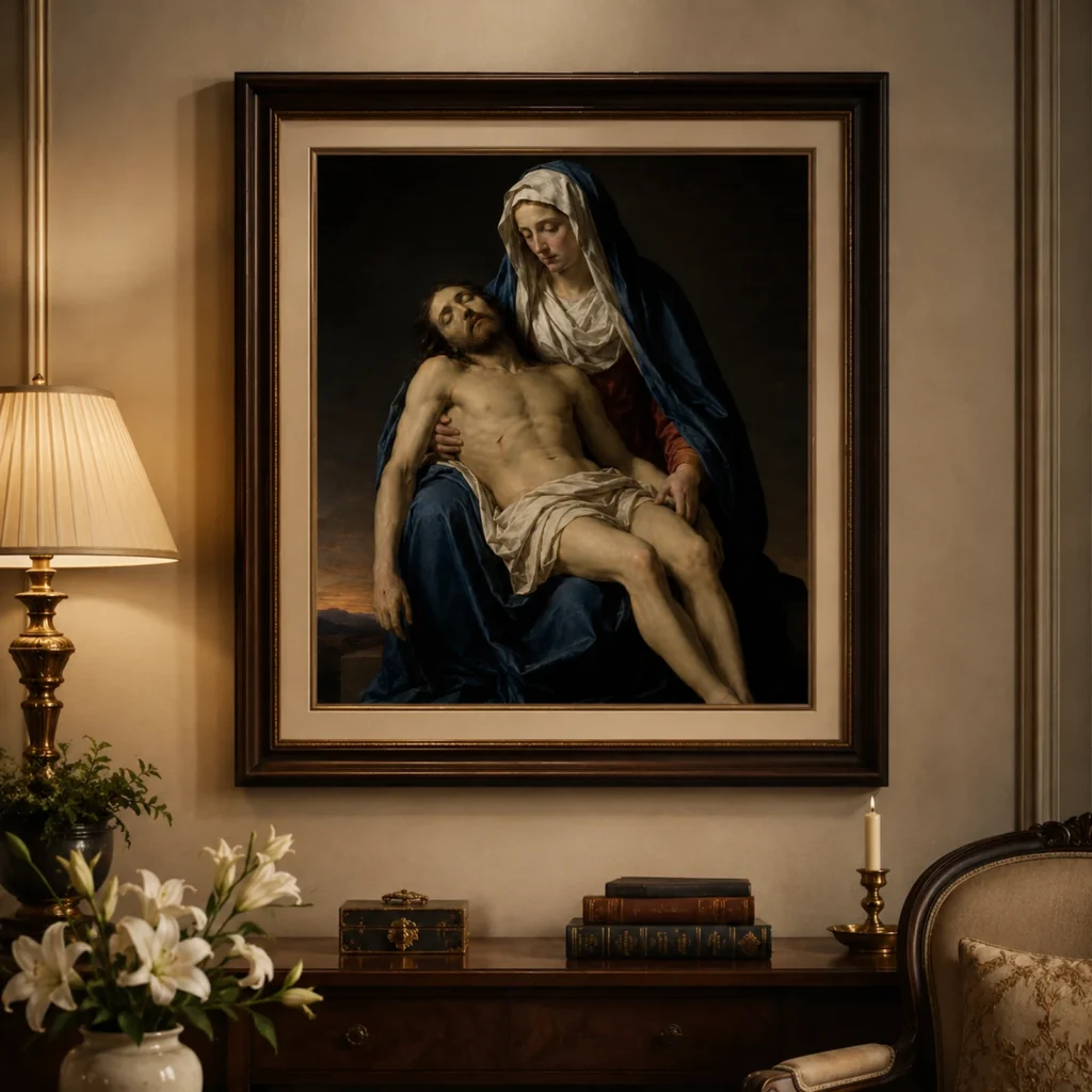 Pietà — em ambiente