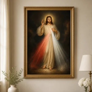 Jesus Misericordioso — Divina Misericórdia — em ambiente